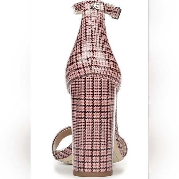 NEW SAM EDELMAN PINK PLAID YARI HEEL 🩷 🖤 9.5 - Picture 4 of 9